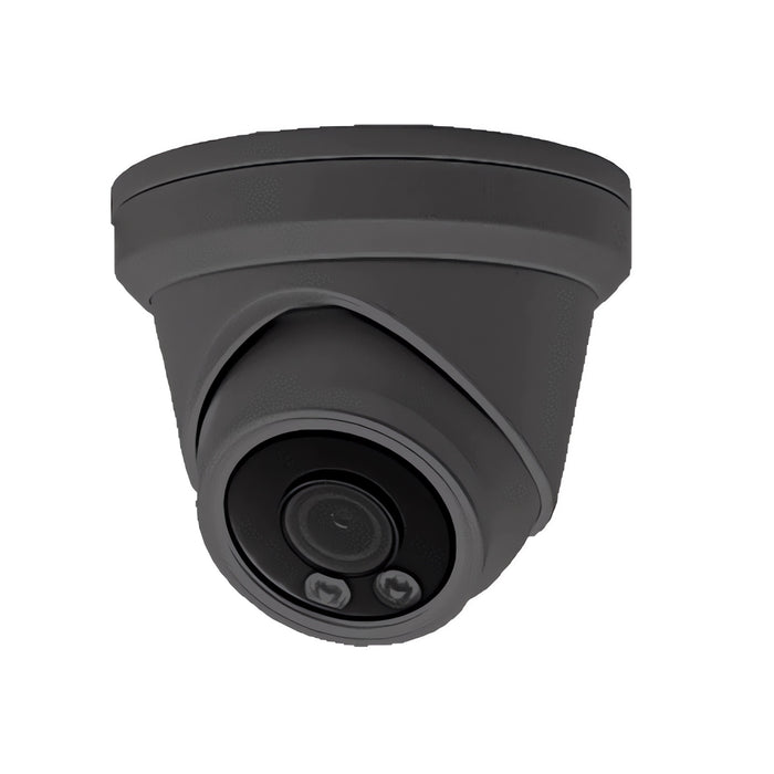8MP 4K SONY Lens Dual light Turret POE IP Camera 2.8mm H.264/H.265 Color 24/7 with Human Detection - Black