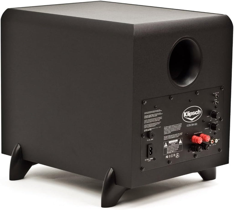 Klipsch SW-350 8" 350 Watt Home Audio High Excursion Subwoofer with Built-In Amplifier,Black (Refurbished)