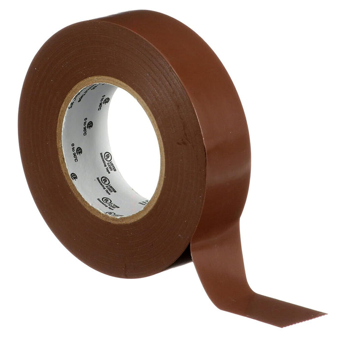 3M Temflex Multi-Purpose Vinyl Electrical Tape 165, Brown, 3/4 in x 60 ft , 10 Roll Pack