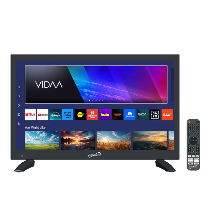 Supersonic SC-1920VTV 18.5 inch SMART LED TV 1080p HDMI ARC WiFi Built-in Speakers