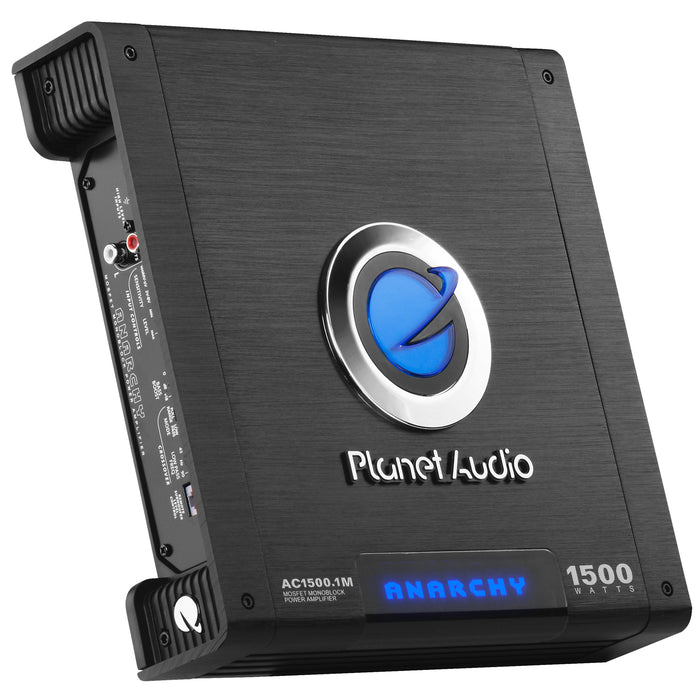 Planet Audio AC1500MK 1500W Max Power Monoblock Class A/B Amplifier with 8 Gauge Wiring Kit