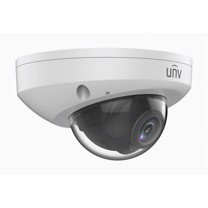 Uniview 4MP 2.8mm Fixed Lens IP Network Mini Dome Security Camera with Night Vision - White