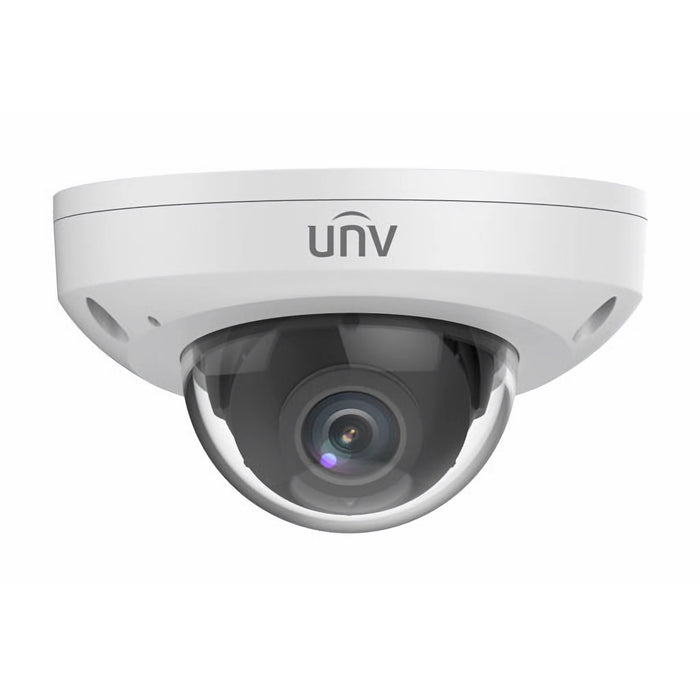 Uniview 4MP 2.8mm Fixed Lens IP Network Mini Dome Security Camera with Night Vision - White