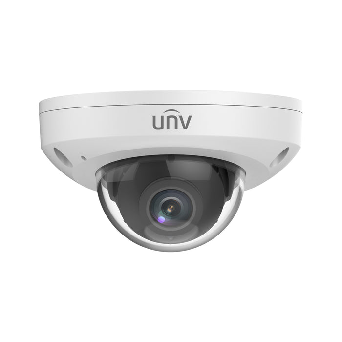 Uniview 8MP 2.8mm Fixed Lens IP Network Mini Dome Security Camera with Night Vision - White