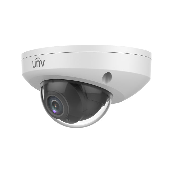 Uniview 8MP 2.8mm Fixed Lens IP Network Mini Dome Security Camera with Night Vision - White