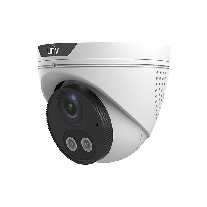 Uniview 4MP HD Dual Light 2.8mm Fixed Eyeball Network Turret Camera - White