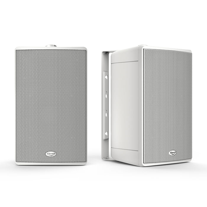 Klipsch KHO-7 5-1/4" 150W Max Indoor/Outdoor Surface Mount Loudspeaker, White (pair)