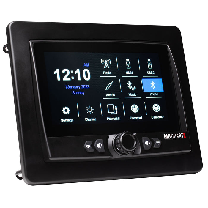 MB QUART GMR7V1 7-Inch Waterproof Touchscreen Apple®CarPlay AM/FM/WB/Bluetooth Source Unit