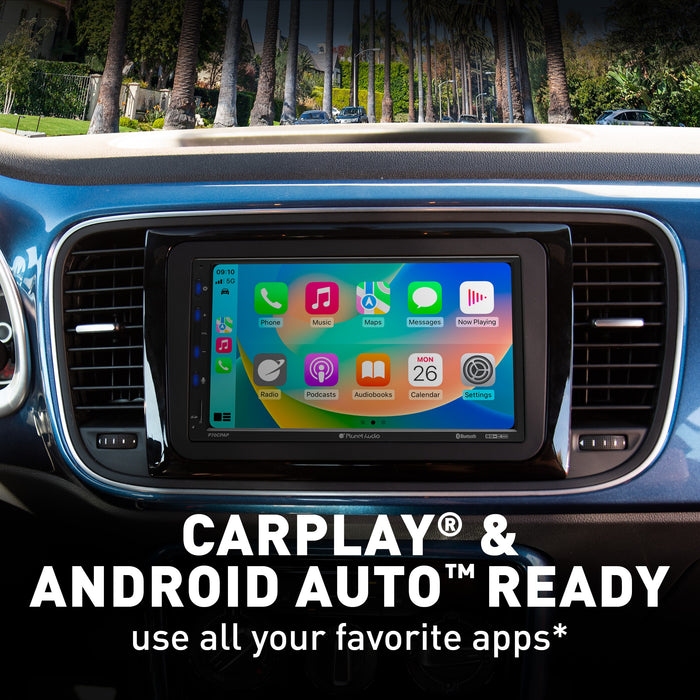 Planet Audio P70CPA-CP 7" Touchscreen Multimedia Player with Apple CarPlay and Android Auto, Bluetooth