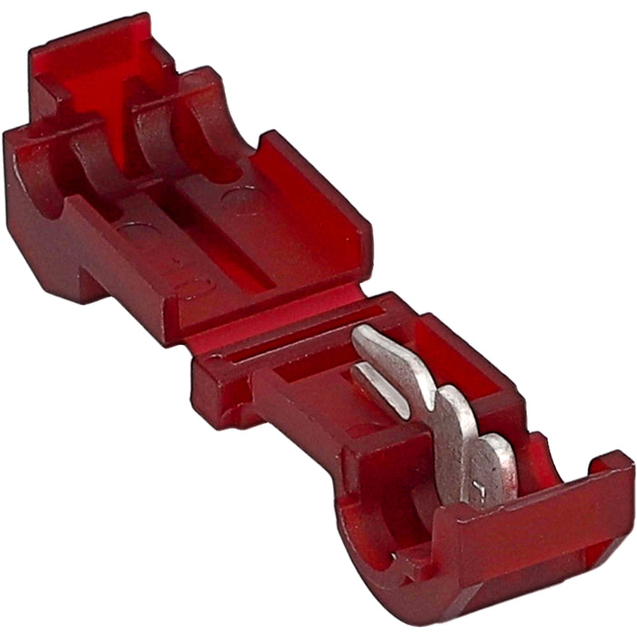 22-18 Gauge AWG Red Insulation Displacement T-Tap Connector 100 Pack