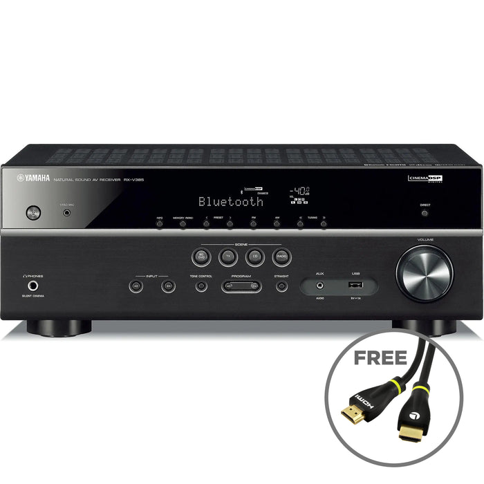 Yamaha RX-V385 5.1-channel Home Theater A/V Receiver Wireless with Bluetooth