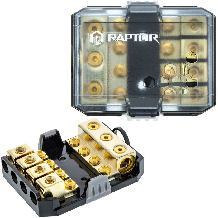 Raptor RMANL4 4-Position Mini ANL Fuse Holder Distribution Block - Pro Series