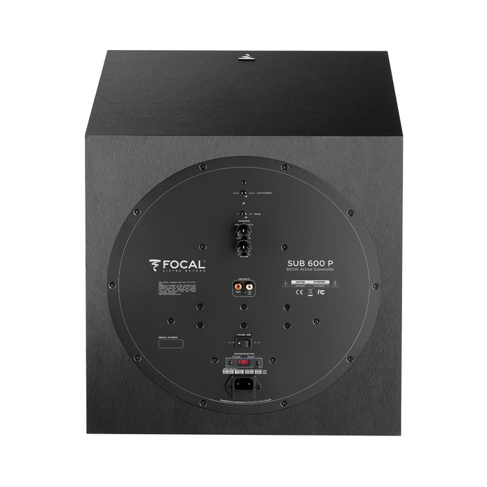 Focal Sub 600P 12" 600 Watt Class D Amplifier Closed Home Subwoofer Black