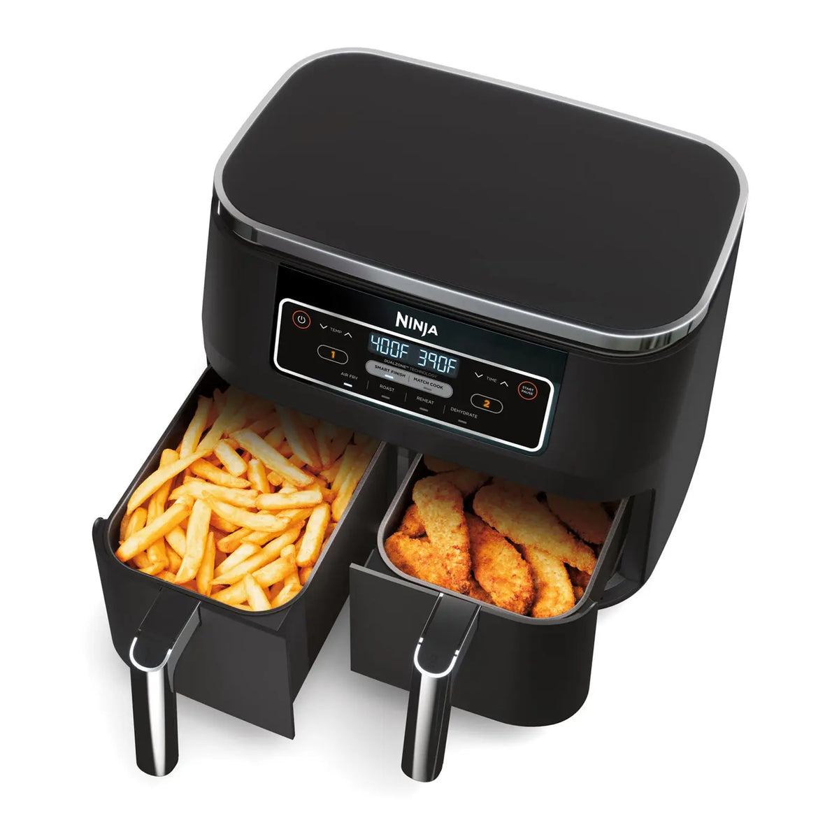Ninja DZ100 Foodi 4 in 1 8 Quart 2 Basket Air Fryer with DualZone Tech The Wires Zone