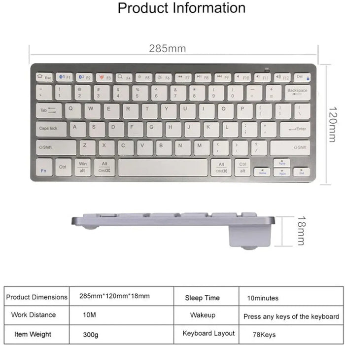 Universal Wireless Keyboard Bluetooth 4.0 for Apple/Android/Windows Devices Others